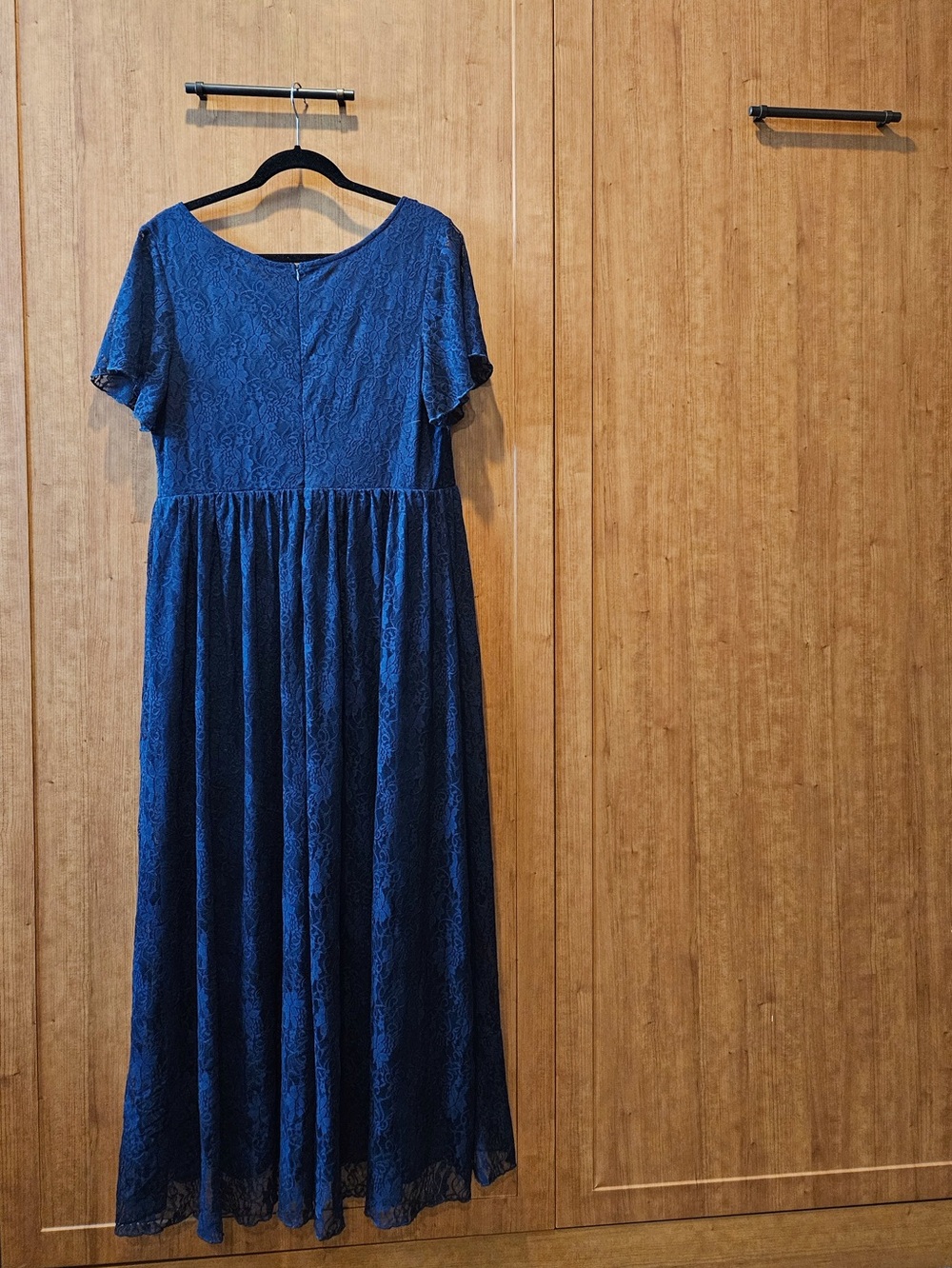 Ever Pretty Deep Blue Lace Wrap Maxi Dress - Picture 3 of 3